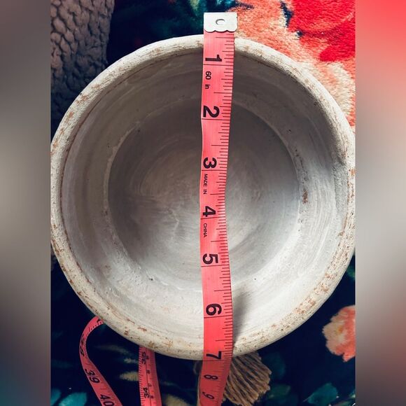 Handmade Clay Saucer Trinket Dish with Beaded Base and Tassel - Picture 3 of 4